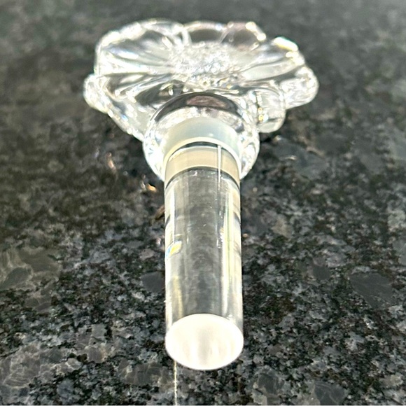 MIKASA Vintage Floral Poppy Crystal Clear Wine bottle stopper flower Like new - Picture 9 of 10